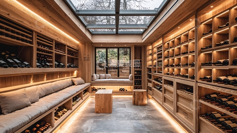 高清大图下载【趣麦麦图】-木质酒窖