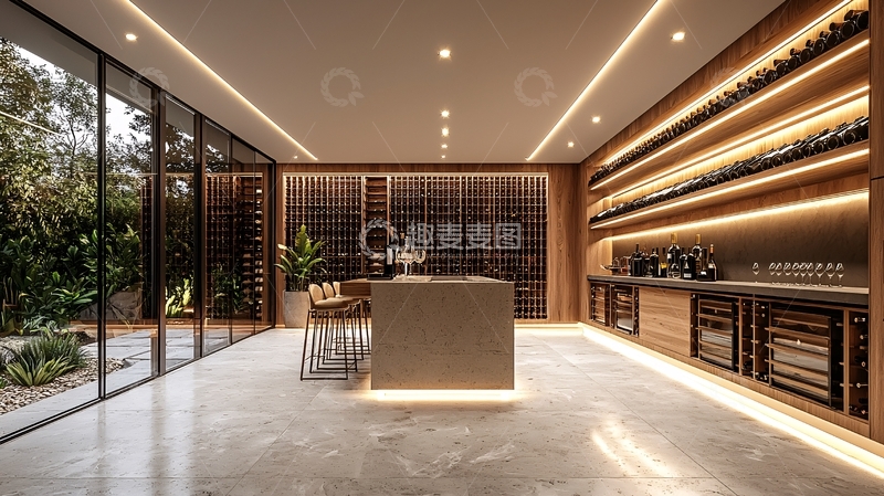 高清大图下载【趣麦麦图】豪华现代酒窖