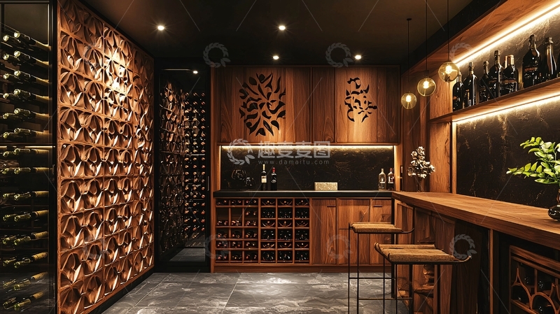 高清大图下载【趣麦麦图】高端私家酒窖