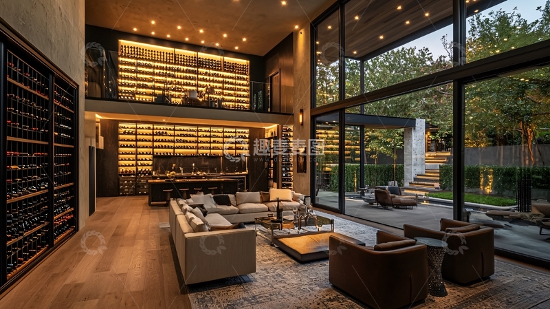 高清大图下载【趣麦麦图】现代简约别墅客厅