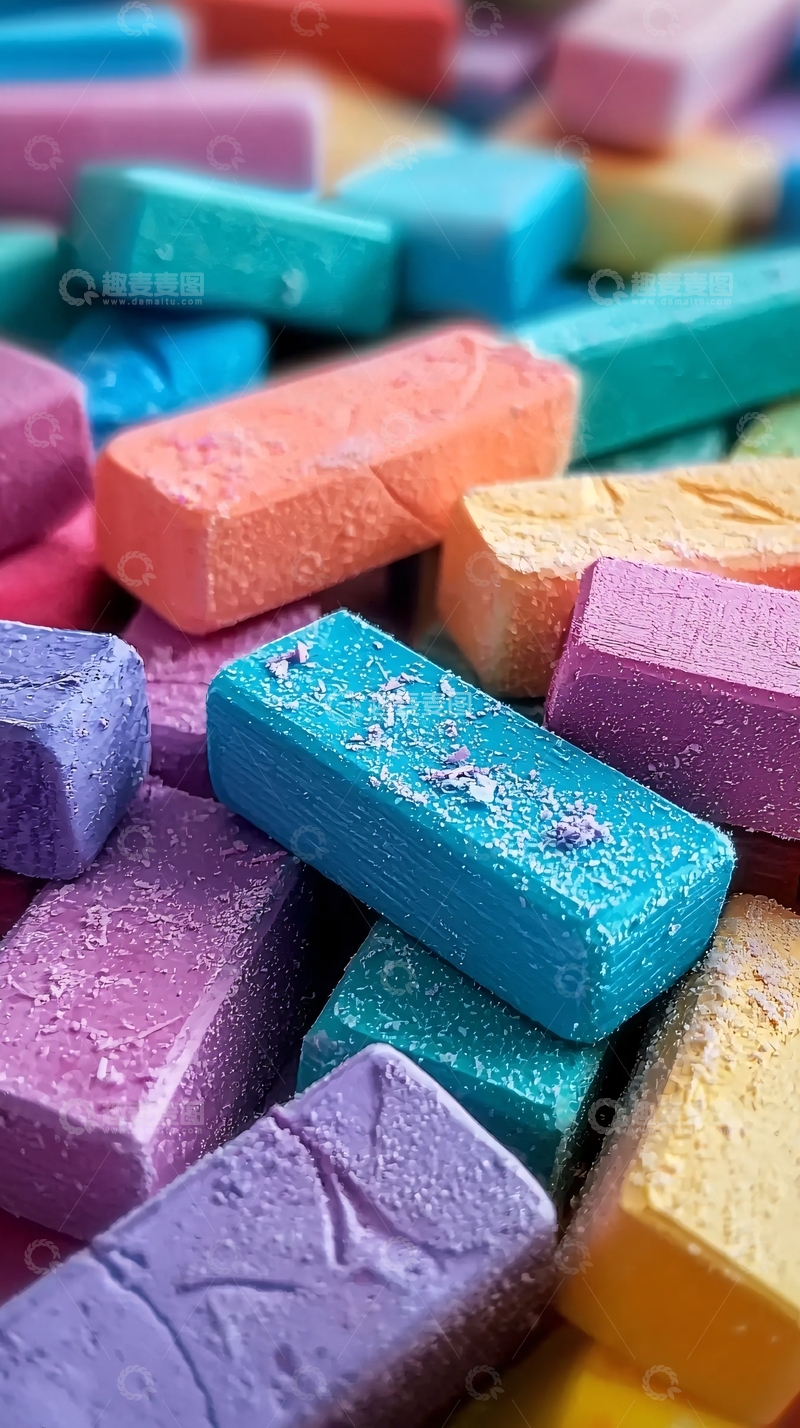 高清大图下载【趣麦麦图】彩色粉笔堆