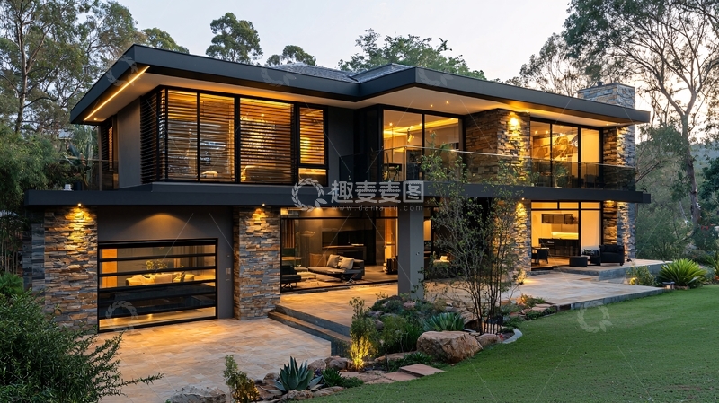 高清大图下载【趣麦麦图】现代住宅外观3