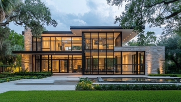 现代玻璃幕墙豪宅