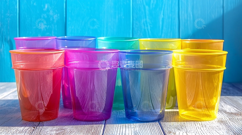 高清大图下载【趣麦麦图】彩色塑料杯子