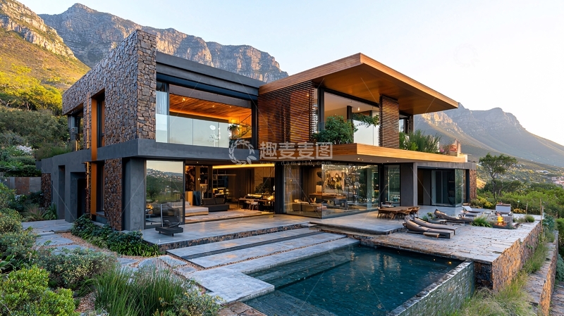 高清大图下载【趣麦麦图】山景现代别墅