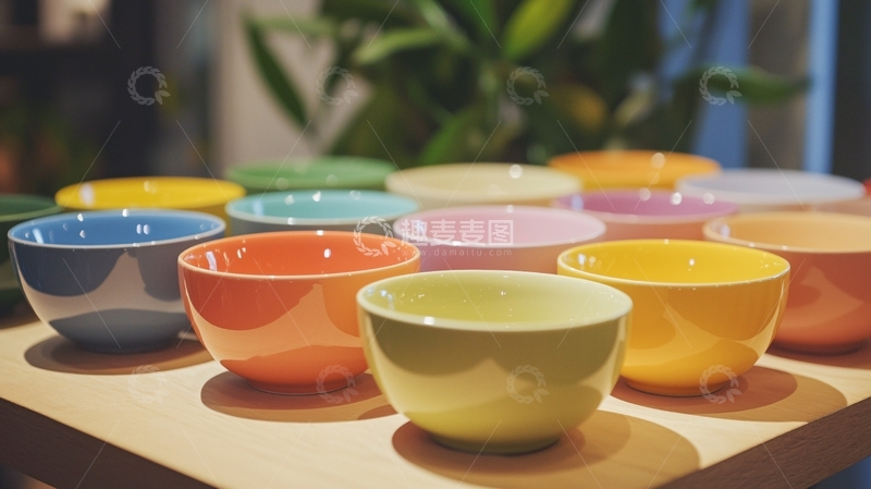 高清大图下载【趣麦麦图】彩色小碗