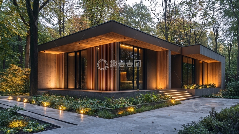 高清大图下载【趣麦麦图】现代简约森林住宅