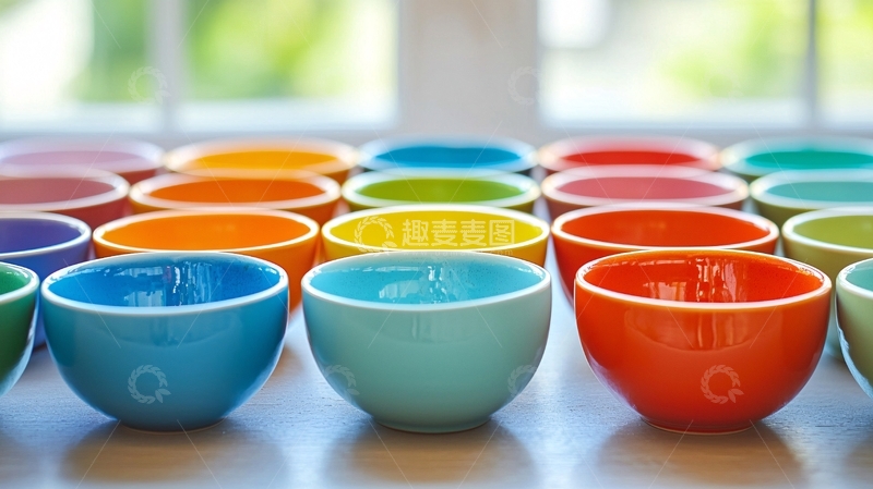 高清大图下载【趣麦麦图】彩色小碗
