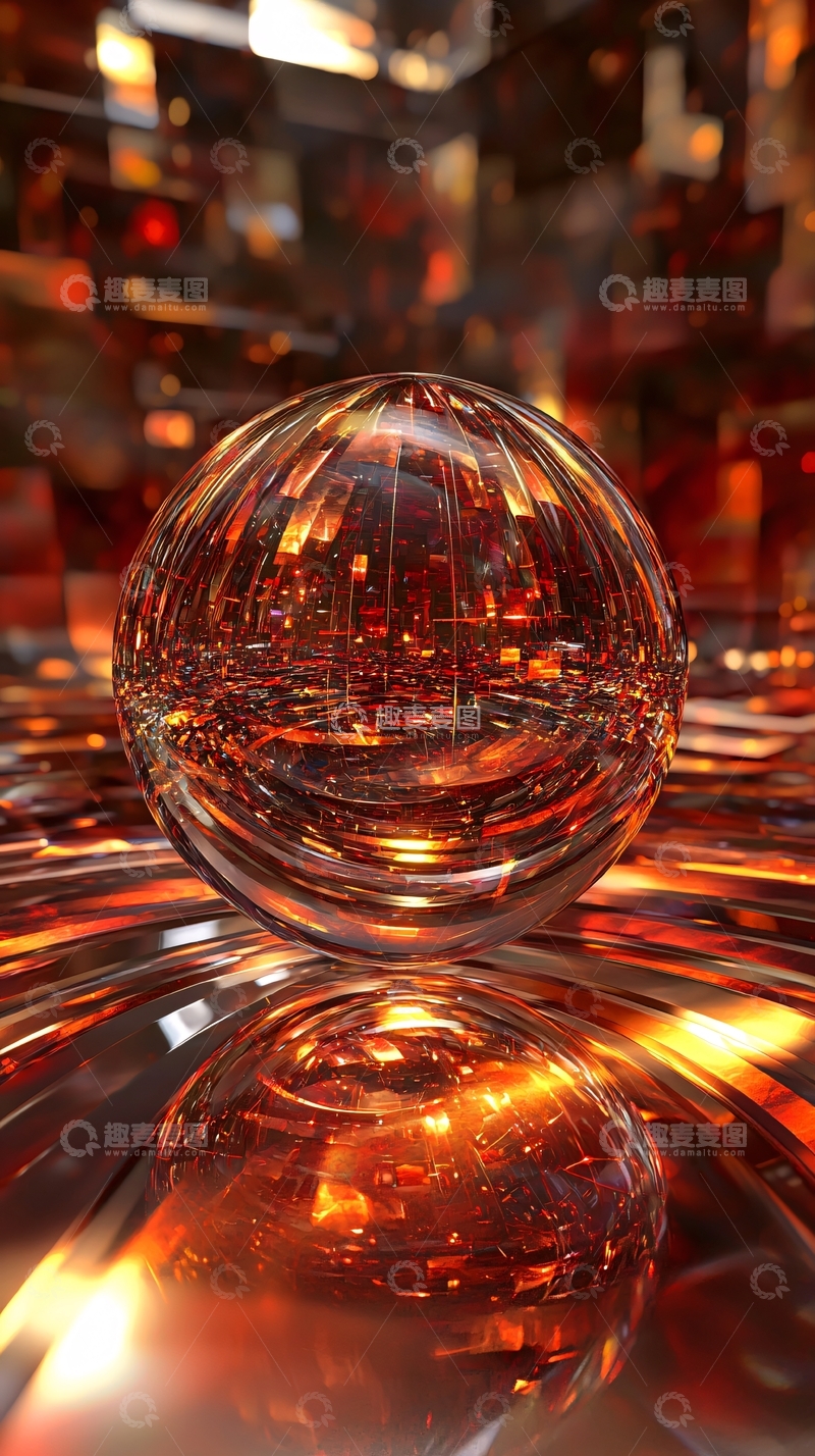 高清大图下载【趣麦麦图】光滑透明玻璃球