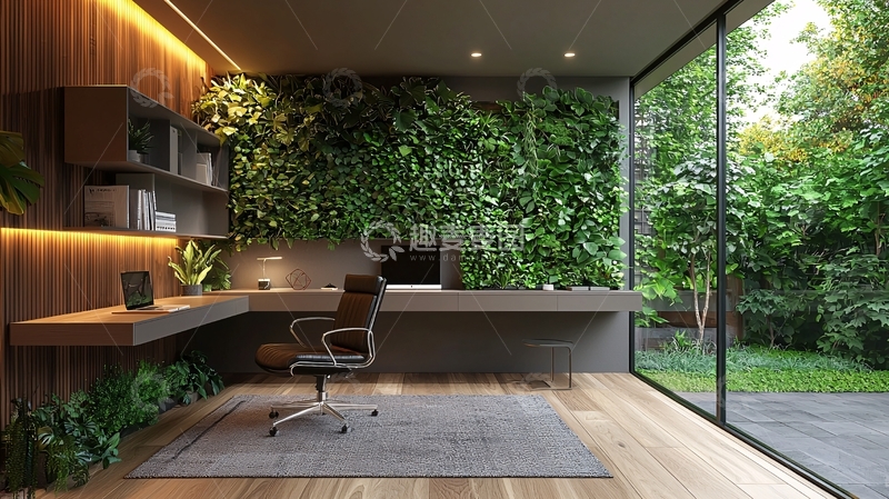 高清大图下载【趣麦麦图】绿植墙办公空间设计