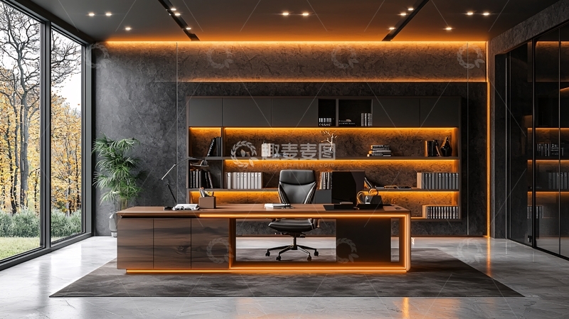 高清大图下载【趣麦麦图】现代简约高级办公空间