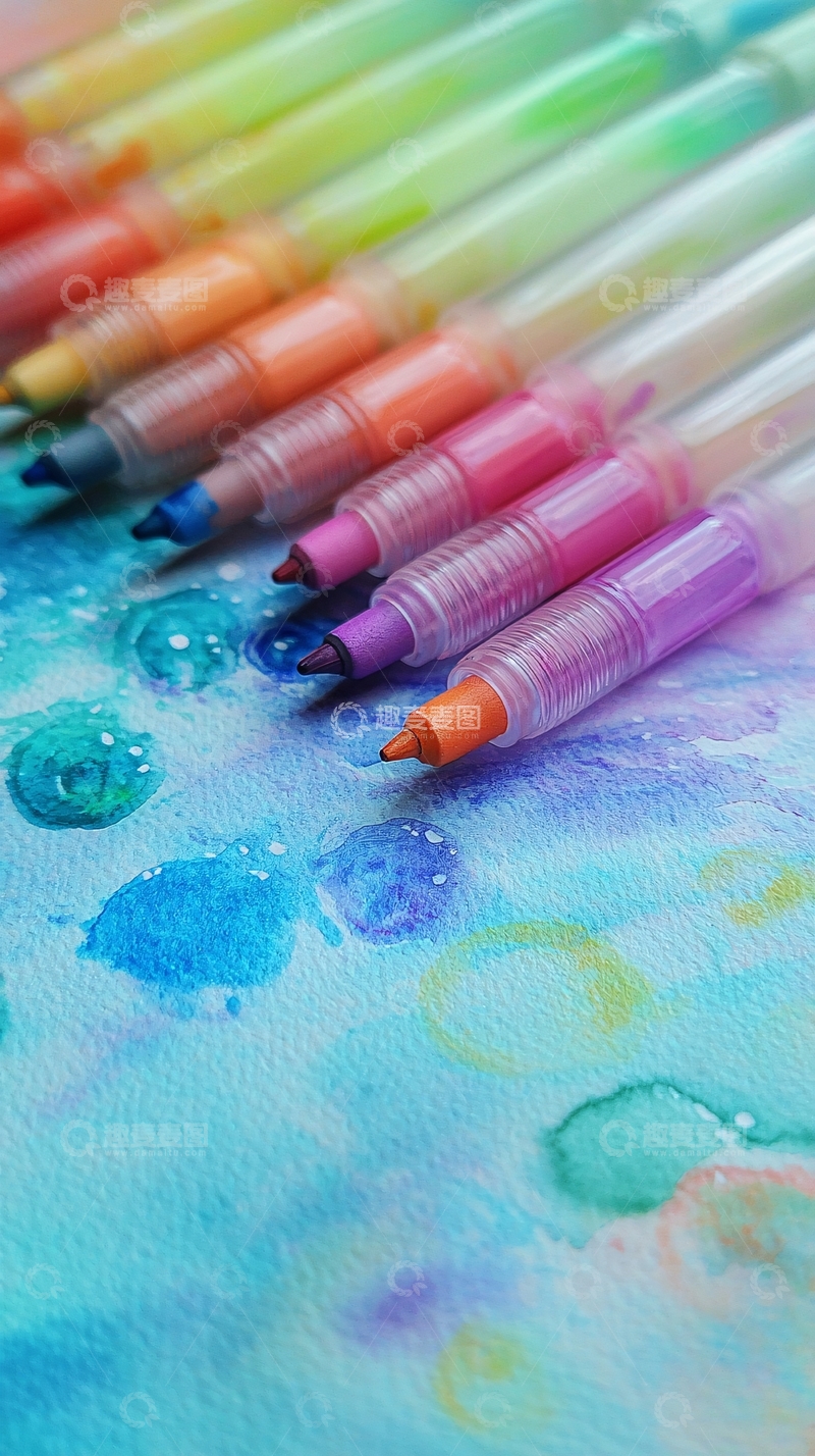 高清大图下载【趣麦麦图】彩色水笔