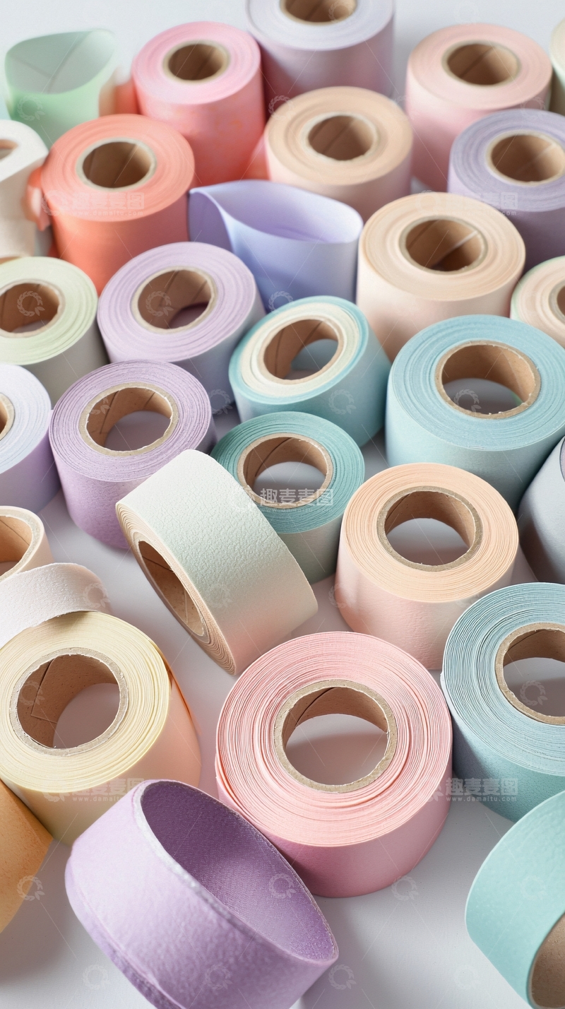 高清大图下载【趣麦麦图】彩色纸带卷
