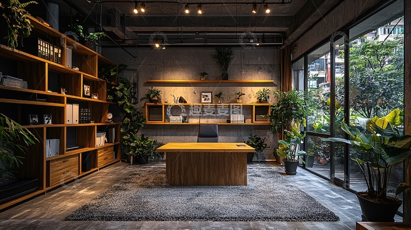 高清大图下载【趣麦麦图】温馨舒适的现代书房