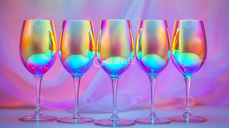 高清大图下载【趣麦麦图】彩虹酒杯