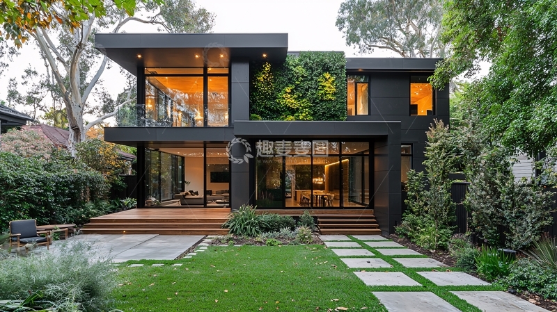 高清大图下载【趣麦麦图】现代简约黑色别墅