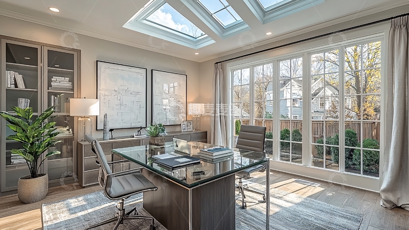 高清大图下载【趣麦麦图】采光充足的家庭办公室