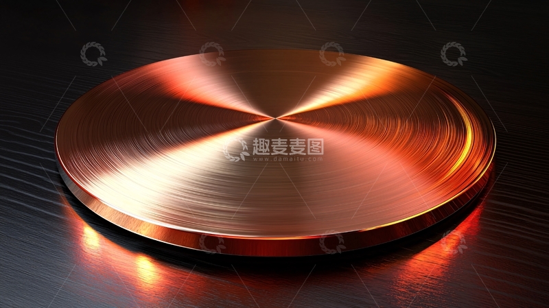 高清大图下载【趣麦麦图】光滑铜质圆盘