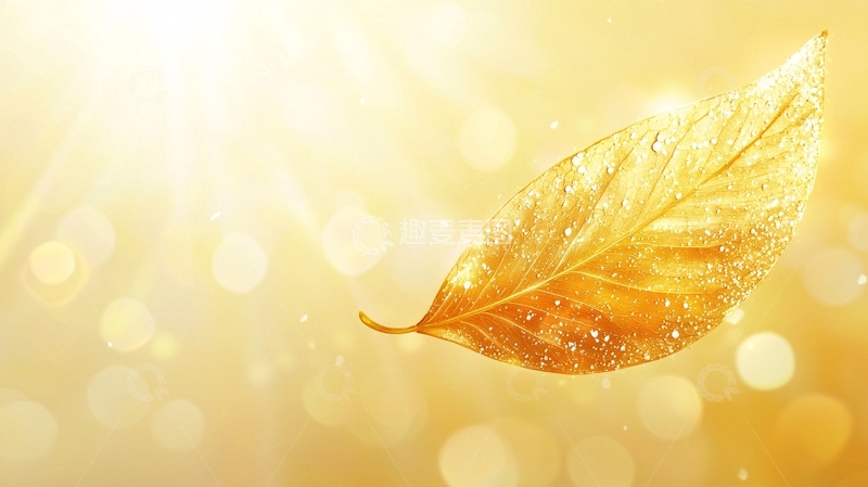 高清大图下载【趣麦麦图】金光闪闪的秋叶