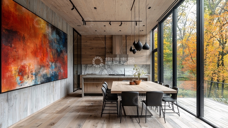 高清大图下载【趣麦麦图】现代简约餐厅全景