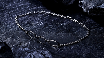 黑色金属链条手镯