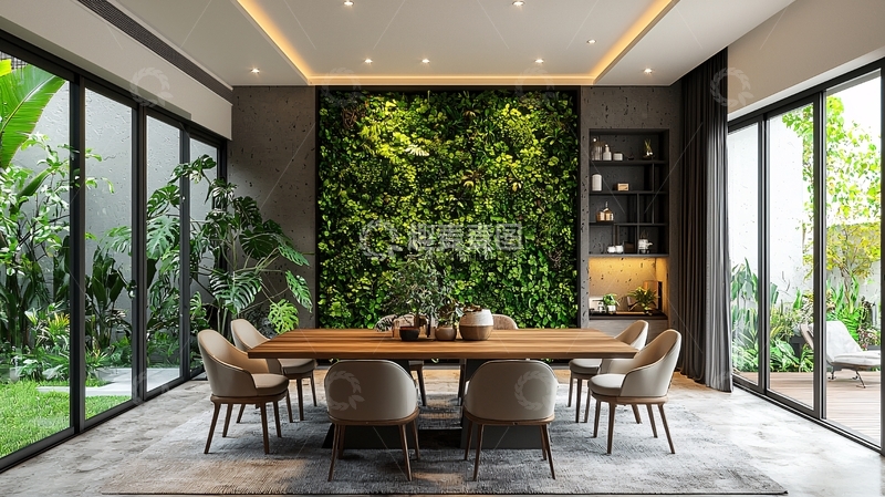 高清大图下载【趣麦麦图】宽敞明亮的现代餐厅