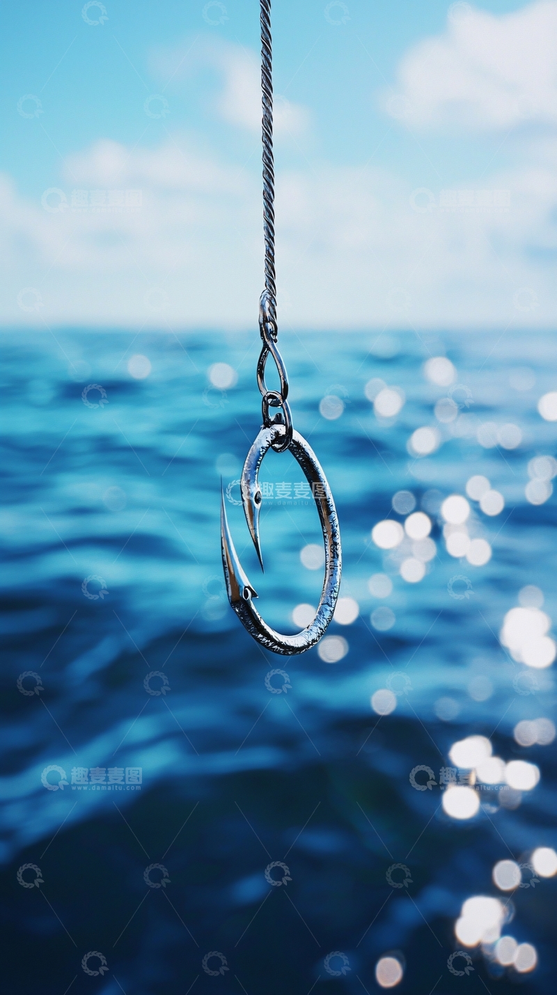 高清大图下载【趣麦麦图】海钓鱼钩特写