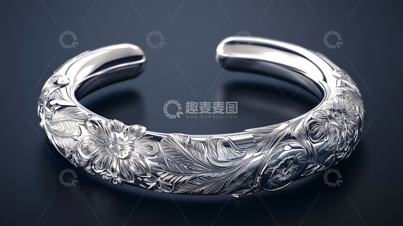 高清大图下载【趣麦麦图】银手镯