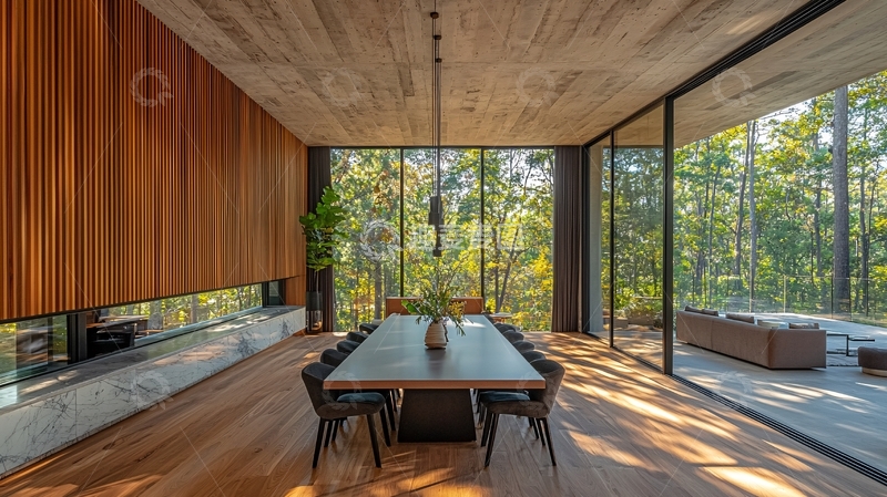 高清大图下载【趣麦麦图】自然光充足的现代餐厅