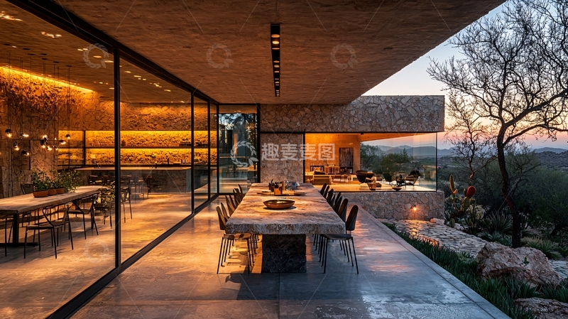 高清大图下载【趣麦麦图】豪华现代住宅外观