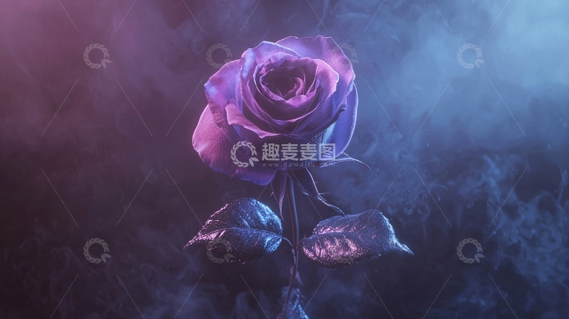 高清大图下载【趣麦麦图】紫色玫瑰