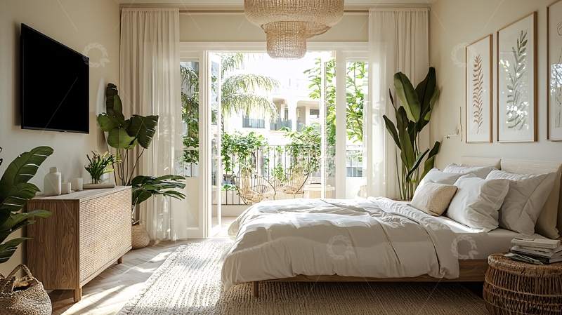 高清大图下载【趣麦麦图】阳光明媚的卧室