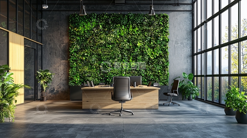 高清大图下载【趣麦麦图】绿植墙办公室