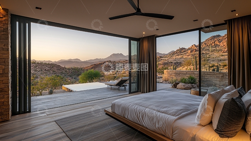 高清大图下载【趣麦麦图】卧室景观视野极佳