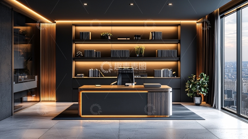 高清大图下载【趣麦麦图】奢华现代办公室