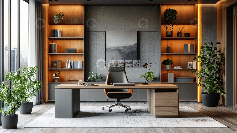 高清大图下载【趣麦麦图】现代简约风办公室设计