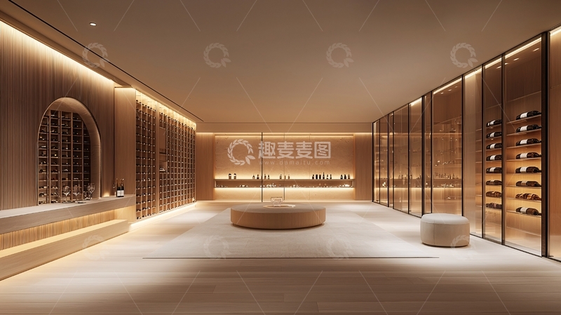 高清大图下载【趣麦麦图】现代简约酒窖设计