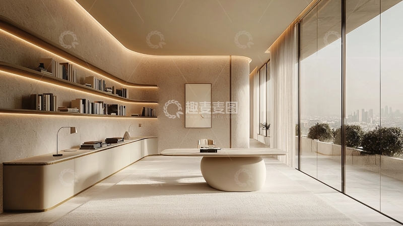 高清大图下载【趣麦麦图】极简现代风办公室