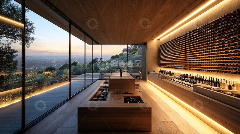 高清大图下载【趣麦麦图】现代简约酒窖设计