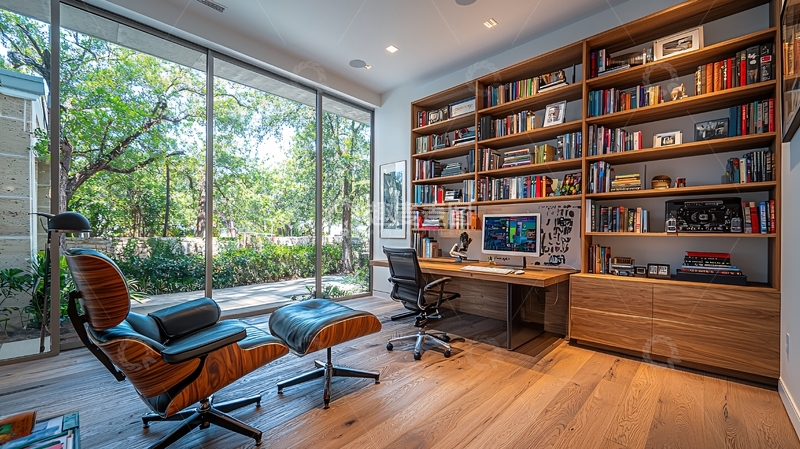 高清大图下载【趣麦麦图】现代简约书房设计