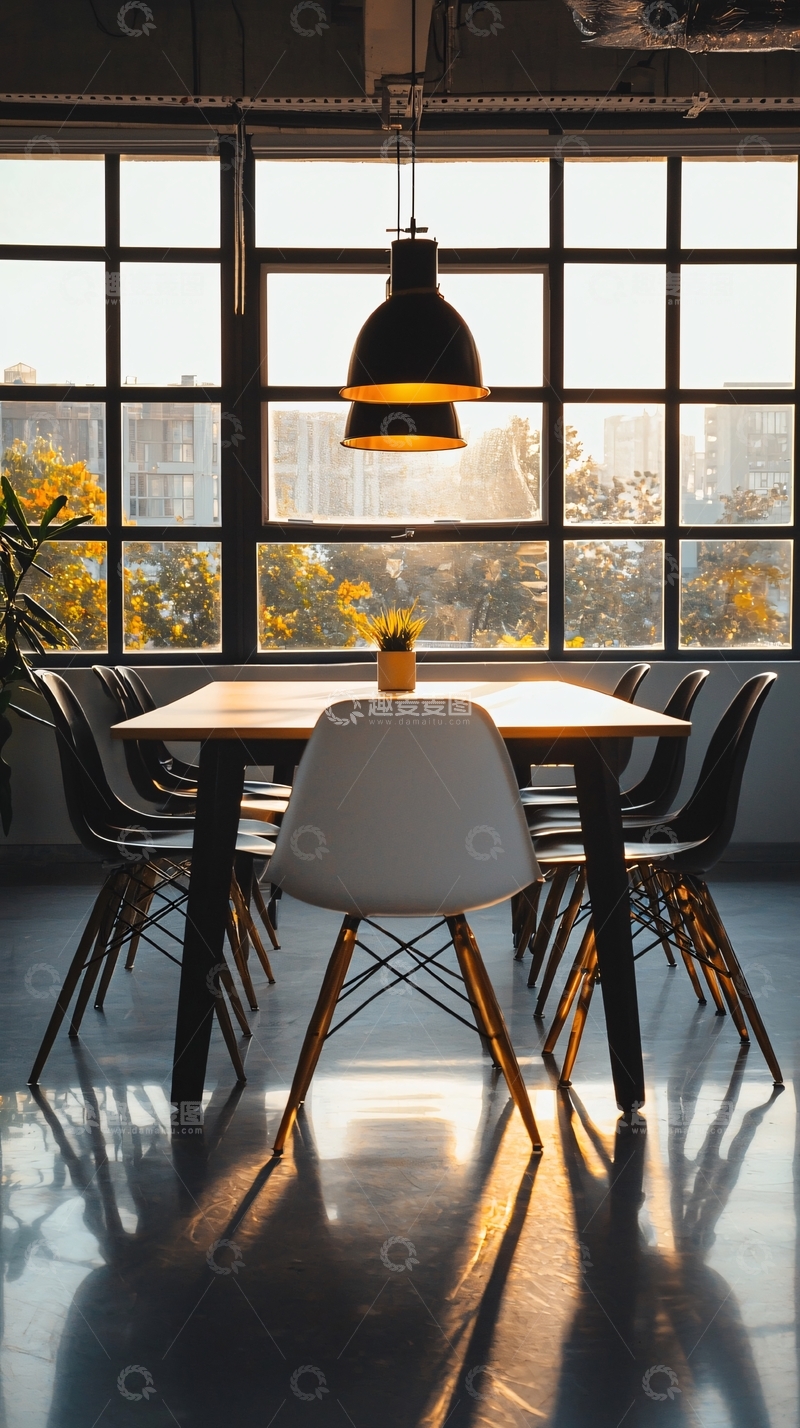 高清大图下载【趣麦麦图】现代简约办公室长桌