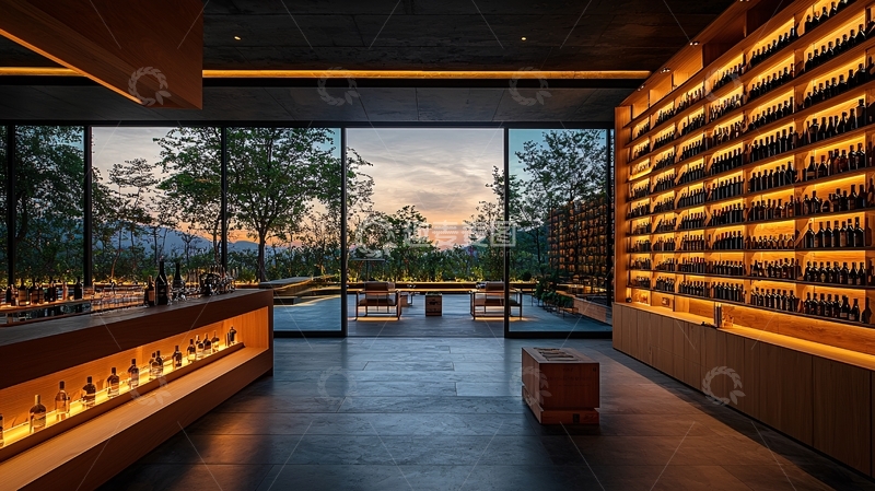 高清大图下载【趣麦麦图】现代酒庄内部景观