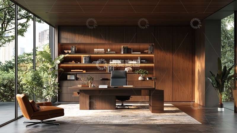 高清大图下载【趣麦麦图】现代简约风书房