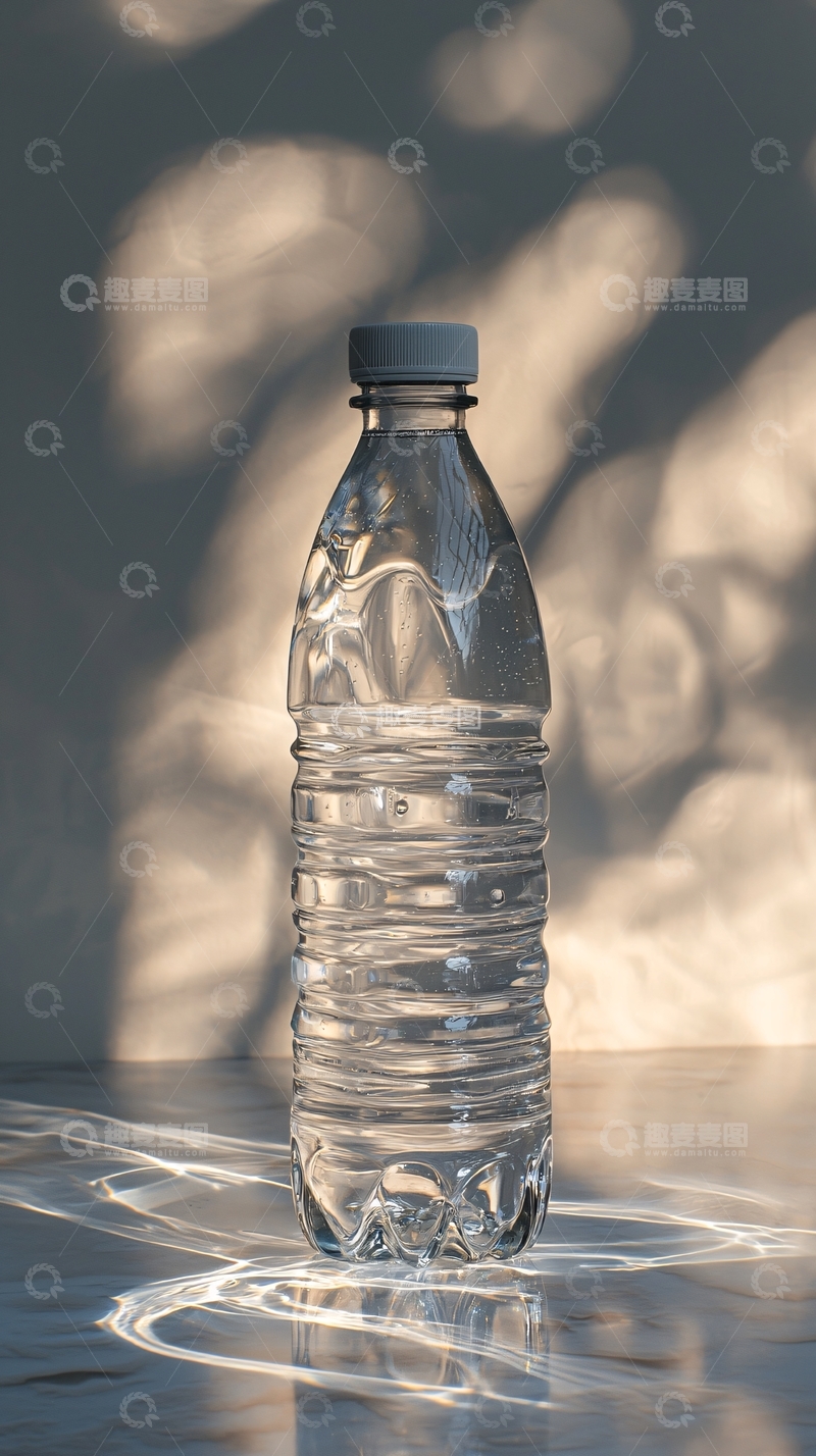 高清大图下载【趣麦麦图】阳光下矿泉水瓶
