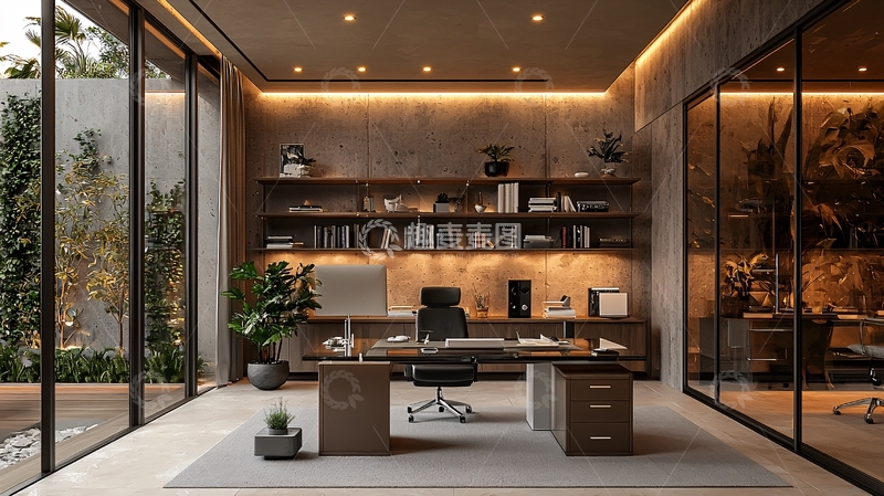 高清大图下载【趣麦麦图】现代极简风格办公室