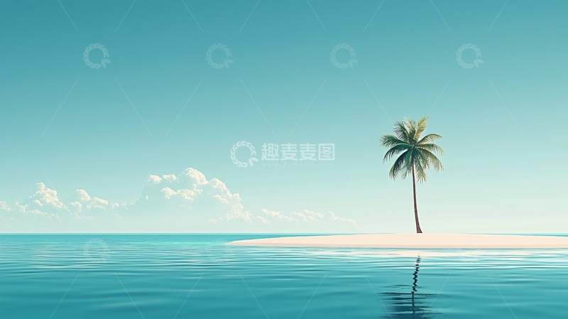 高清大图下载【趣麦麦图】孤独的岛屿