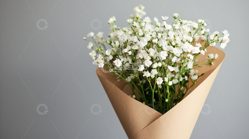 高清大图下载【趣麦麦图】简约白色小雏菊花束