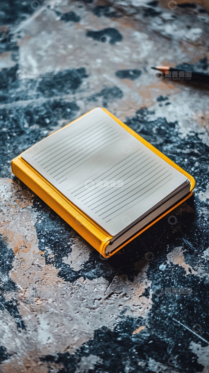 高清大图下载【趣麦麦图】黄色笔记本