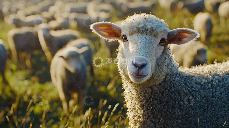 高清大图下载【趣麦麦图】绵羊特写