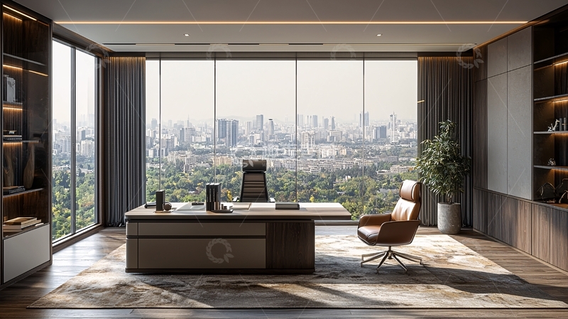 高清大图下载【趣麦麦图】现代都市高层景观办公室